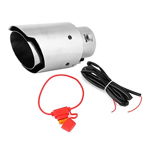Escape de la garganta trasera, acero inoxidable Punta de escape de la garganta trasera del coche 63 mm Entrada de 2,5 pulgadas Salida de 89 mm y 3,5 pulgadas con luz azul Accesorio universal Escape de la garganta trasera, acero inoxidable Punta de escape de la garganta trasera del coche 63 mm Entrada de 2,5 pulgadas Salida de 89 mm y 3,5 pulgadas con luz azul Accesorio universal