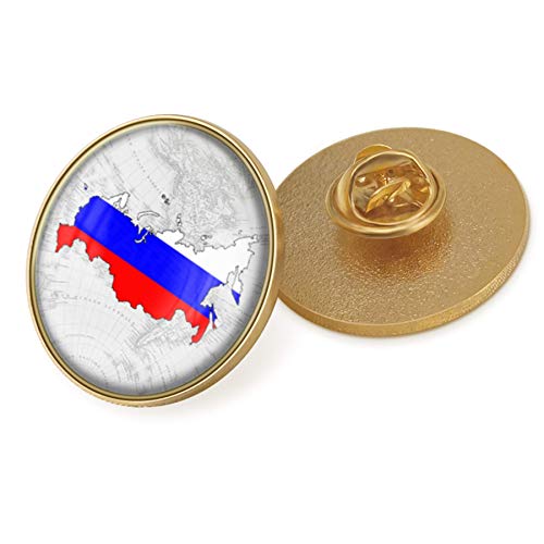 Escudo de armas de la Federación de Rusia Rusia Mapa Bandera Emblema Nacional Flor Nacional Broche Insignias Pines de solapa