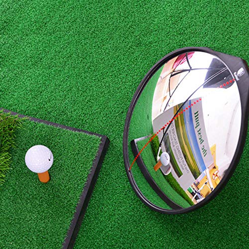 Espejo de Entrenamiento de Golf,Espejo de Golf Convexo de Ángulo Ajustable Universal Espejo de Práctica de Swing de Golf 360° para Equipo de Entrenamiento de Oscilación Completo y Colocación