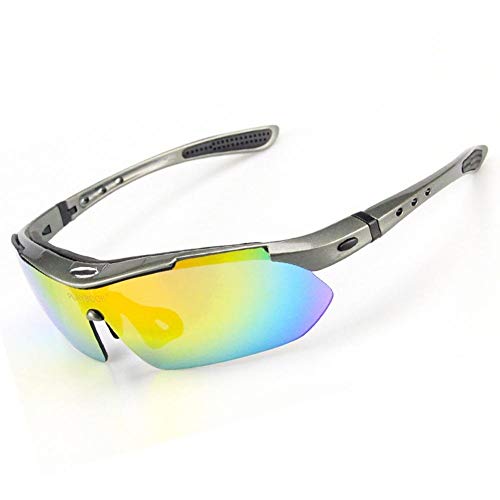 Esquí Gafas de Sol polarizadas para Hombres y Mujeres Deportes al Aire Libre Gafas Anti-Ultravioleta Gafas a Prueba de Viento para Escalar y Esquiar, Gris