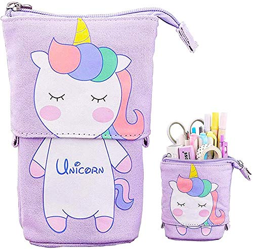 Estuche Vertical Lapices, NETUME Lona Telescópica Pop up Pencil Case para Niñas, Niños, Estudiantes, Estuche Telescopico para Regalo de Cumpleaños y Navidad, Uso Escolar en el Hogar, Morado Estuche Vertical Lapices, NETUME Lona Telescópica Pop up Pencil Case para Niñas, Niños, Estudiantes, Estuche Telescopico para Regalo de Cumpleaños y Navidad, Uso Escolar en el Hogar, Morado
