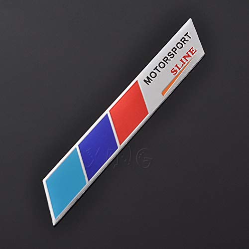 Etiqueta engomada del automóvil Bandera nacional Insignia Emblema Calcomanía para M Power Performance S S3 S4 S5 A3 A4 A6 Q3 Q5 Q7 Motorsport Sline (Color Name : For M)