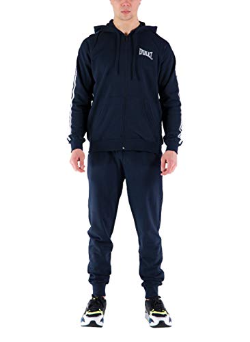Everlast Chándal deportivo para hombre con chaqueta y pantalón deportivo azul con capucha turquesa XL
