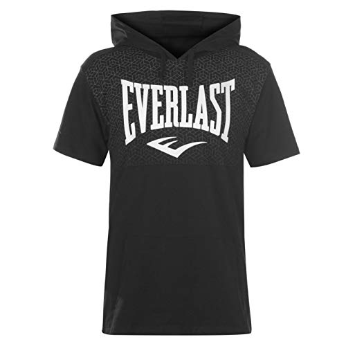 Everlast Hombre Hooded Camiseta Manga Corta Negro S