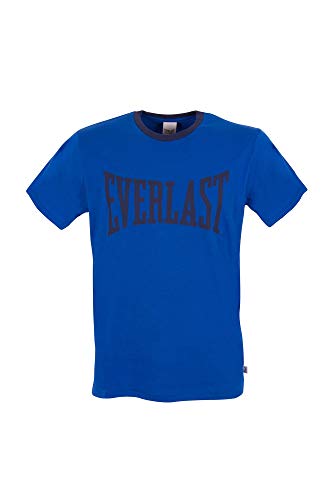 Everlast Juego de 1 a 5 unidades de camiseta de algodón para hombre, cuello redondo, manga corta, camiseta deportiva funcional 1 x Royal Azul L