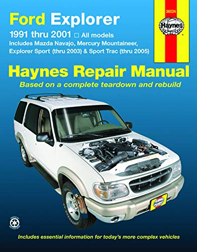 Ford Explorer, Mazda Navajo, Mercury Mountaineer (91 - 05): 1991-2001 (Haynes Repair Manual (Paperback))