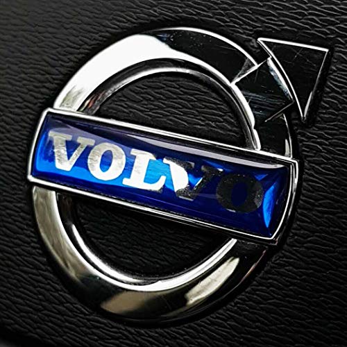 Fortilo Dave's Barton - Emblema para volante de Volvo, color azul, 35 x 8 mm