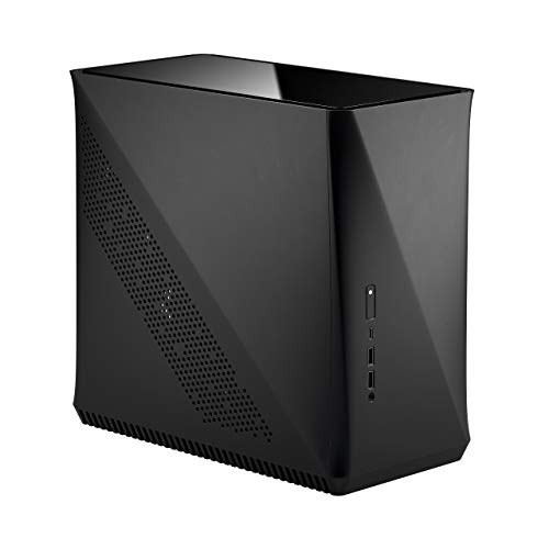 Fractal Design Era ITX Carbon – Tempered Glass Top Panel – Mini-ITX Computer Case – Small Form Factor – Water-Cooling Ready – USB Type-C - Aluminium