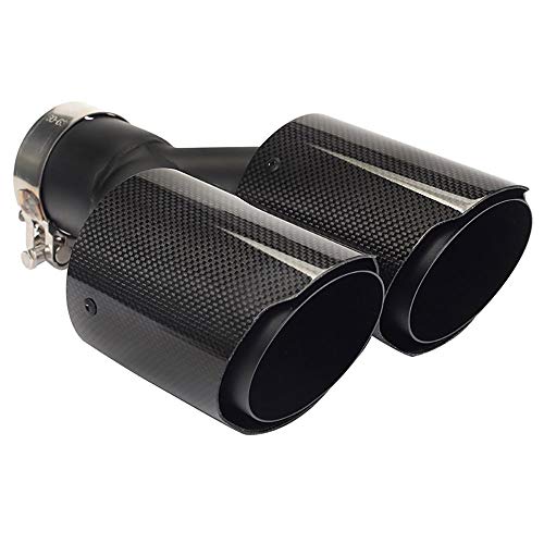GCAWYYQG Tubo de Escape de Coche, Tubo de Escape Doble Igual, silenciador Trasero, válvula de Punta, Borde Recto, 3k, Carbono, Titanio Brillante, Negro, Modelo Y, Piezas de Estilo de Coche GCAWYYQG Tubo de Escape de Coche, Tubo de Escape Doble Igual, silenciador Trasero, válvula de Punta, Borde Recto, 3k, Carbono, Titanio Brillante, Negro, Modelo Y, Piezas de Estilo de Coche