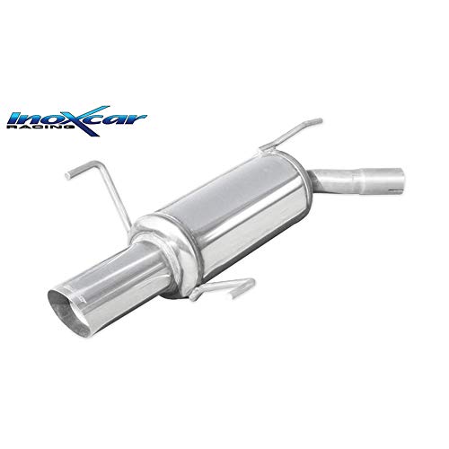 Inoxcar OPCO.11.90RA Escape deportivo 100% Inox adecuado para Opel Corsa C 1.4 16v 90hp 2000-2003 Ø45 1x90mm Rally