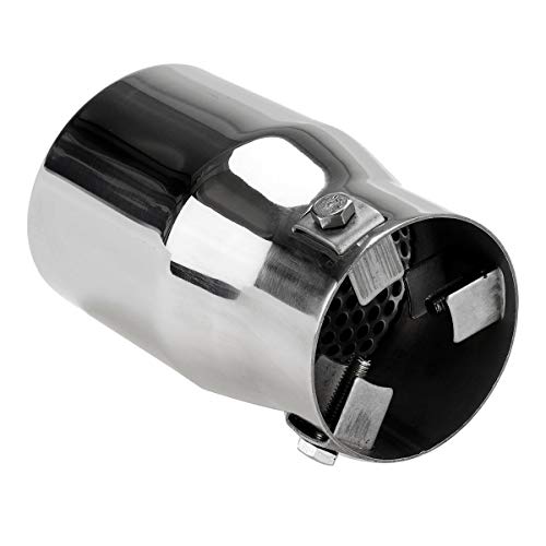 JINQIANSHANGMAO Tubo de silenciador de Escape de 63mm-76mm de Automóvil 2.5"-3" Tubo de Cola Superior Acero Inoxidable (Color : 2X)