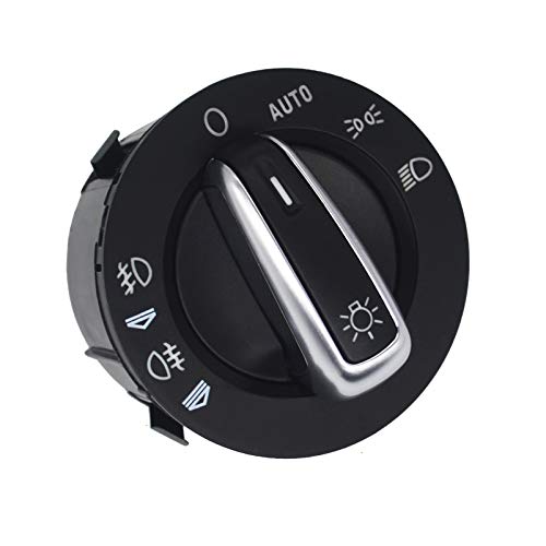 KASturbo Interruptor de luz de faro, perilla de control de faro antiniebla cromado para Audi A6 S6 C6 RS6 Q7 4FD941531A KASturbo Interruptor de luz de faro, perilla de control de faro antiniebla cromado para Audi A6 S6 C6 RS6 Q7 4FD941531A