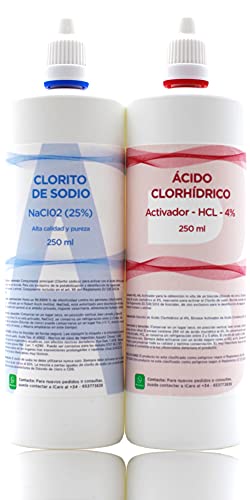 Kit para fabricación de dióxido de cloro 250 ml - CDS - CDL - MMS - Alta Calidad - Envío Gratis 24h