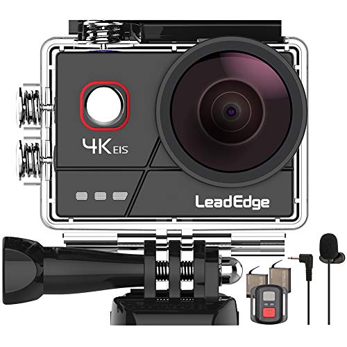 LeadEdge Cámara Deportiva 4K 20MP EIS Anti-Vibración Micrófono Externo con Control Remoto Wi-Fi 170° Gran Angular Camara Acuática Camaras Acción Sumergible de 40M LeadEdge Cámara Deportiva 4K 20MP EIS Anti-Vibración Micrófono Externo con Control Remoto Wi-Fi 170° Gran Angular Camara Acuática Camaras Acción Sumergible de 40M