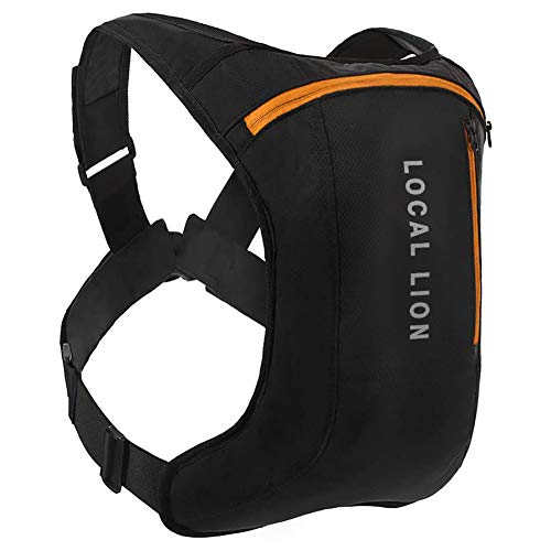 Local Lion 5.5L Mochila de Ciclismo para Hidratación, Equipo Ligero para Running Correr Senderismo Caminar (Naranja)