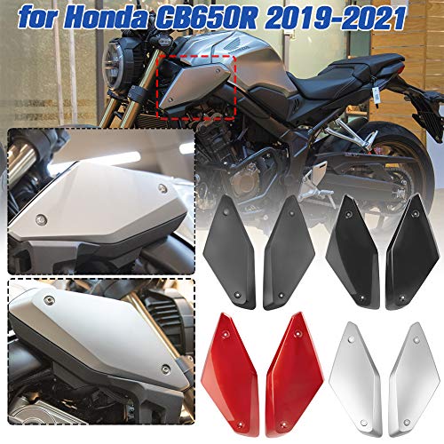 Lorababer Revestimientos de Paneles Laterales de Motocicleta Cubierta de Entrada de Aire Plástico ABS Tanque de Gas Tapa de Llenado de Aceite Carcasa para Honda CB650R 2019-2021, CB 650 R (Negro mate)