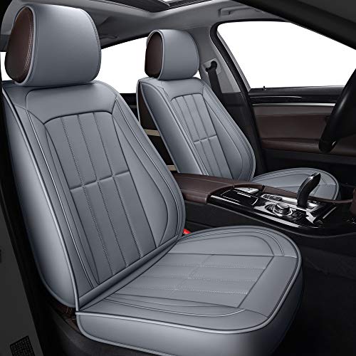 LUCKYMAN CLUB Fundas de asiento de coche para la mayoría de Sedan SUV compatibles con Volvo S40 S60 S70 S80 S90 V50 V60 V70 V90 XC40 XC60 XC70 Honda Civic CRV Ridgeline (juego completo, gris)