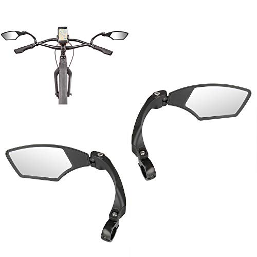 M-Wave SPY Space - Juego de espejos de bicicleta unisex para adultos, color negro