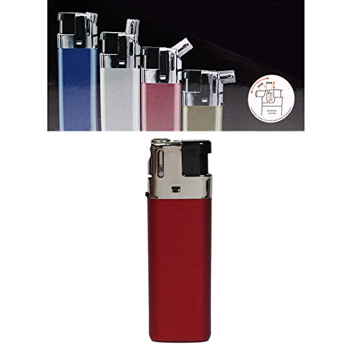 Mechero modelo Sidekick color metálico como encendedor normal o pipa 3 posiciones ajustables 0, 45 y 90 grados (rojo intenso – 1 mechero)