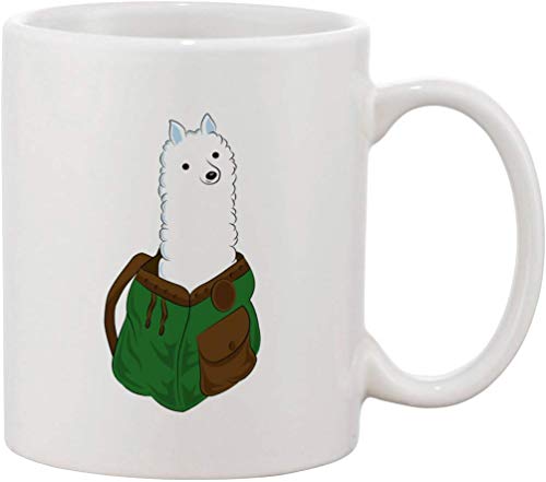 N\A Taza de café de cerámica de Alpaca en una Mochila 'Voy a empacar una Alpaca'