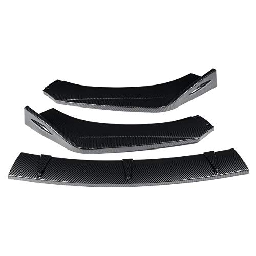 NADAENQ Kit Kit Spoiler, para Audi TT RS 2004-2019 3 Color 3 UNIDS TT RS Coche Splitter Frontal Splitter Difusor Difusor Protection Protection,Carbon Fiber Look