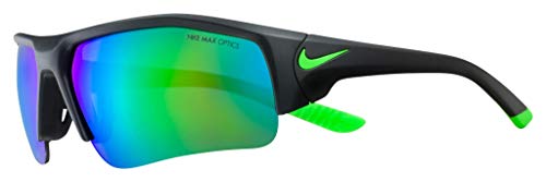 Nike EV0910-013 Skylon Ace Xv Jr R Gafas de sol de color negro mate, gris con lente de espejo verde tintado
