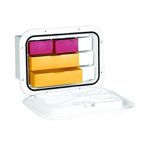 Nuova Rade Top Line - Caja de almacenaje con escotilla y cajones (270 x 375 mm), color blanco