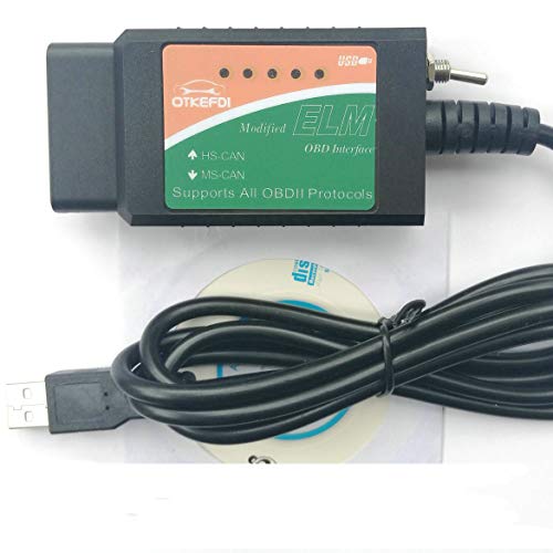 OTKEFDI ELM 327 Forscan USB OBD Cable de Dagnóstico,ELMConfig ELM327 OBDII 500Kbits/s