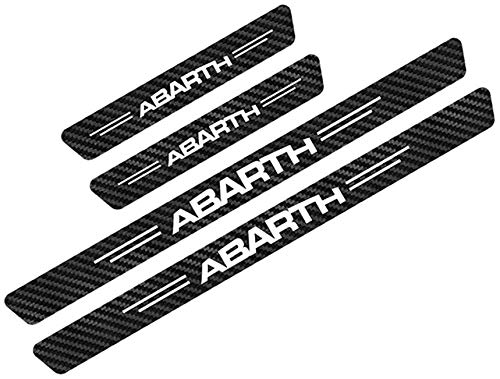 Para Fiat Abarth, Decoración Pegatina para Estribos, Protección de Pedal de umbral, Faldones Laterales Fibra de Carbono, Evitar el Desgaste