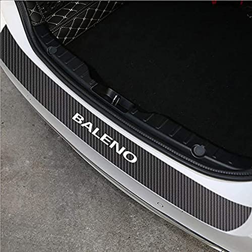 Pegatinas de placa de parachoques trasero de coche para Suzuki Baleno,embellecedor de parachoques trasero de fibra de carbono,protector de placa de protección trasera,accesorios de estilo