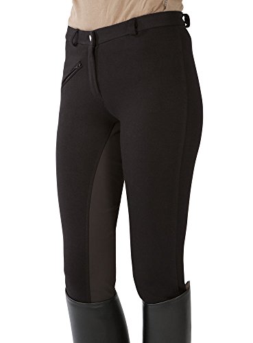 Pfiff 101197 - Pantalones de equitación para mujer, color Negro (Black/Brown), talla 42