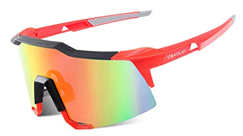 Pteng Ultraviolet raysPolarized Sports Sunglasses, Cycling AntiUV Sunglasses With TR90 Frame, Running Windproof Eyewear for Outdoor