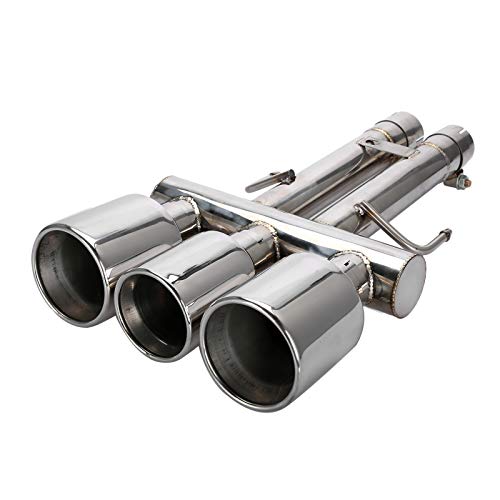 Qiilu Tubo de escape de coche Extremos de silenciador de garganta trasera 2 a 3 salidas Importación 51 mm Exportación 101 mm para estilo TR Ajuste para Honda Civic Hatchback 19-20 Qiilu Tubo de escape de coche Extremos de silenciador de garganta trasera 2 a 3 salidas Importación 51 mm Exportación 101 mm para estilo TR Ajuste para Honda Civic Hatchback 19-20