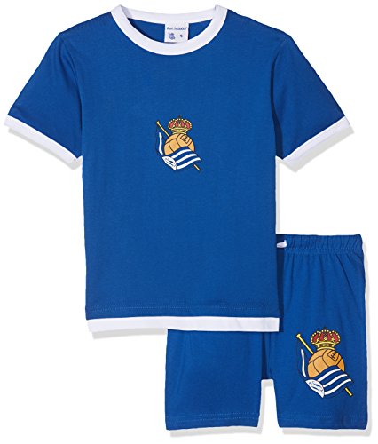 Real Sociedad Pijrso Pijama Corta, Bebé-Niños, Multicolor (Azul/Blanco), M