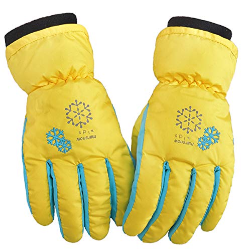 Rehomy guantes de esquí para niños guantes de nieve cálidos de invierno impermeables y resistentes al viento para esquiar hacer snowboard palear