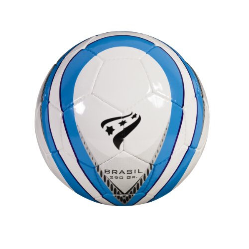 Rucanor Brasil 290 - Balón de fútbol para entrenamiento, color blanco/azul claro, talla 5