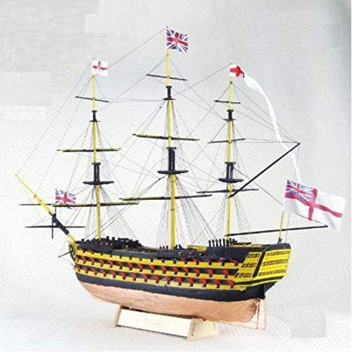 RUXMY Decoración Modelo de velero Victory 1765 Western Wooden Velero Kit de Modelo de Barco de la Marina Real Británica