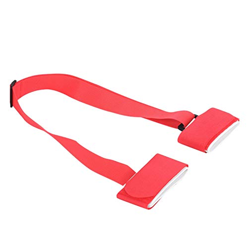 SALUTUYA Portaesquíes para Hombro Material de Nylon Diseño de Gancho y Bucle, para Snowboard con Hebilla Ajustable(Red)