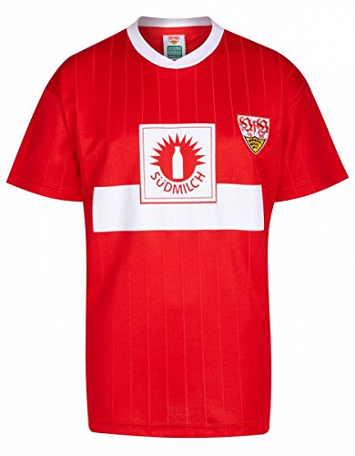 Score Draw VfB Stuttgart - Camiseta para hombre, diseño retro del VfB Stuttgart 1990 en rojo, talla XXXL