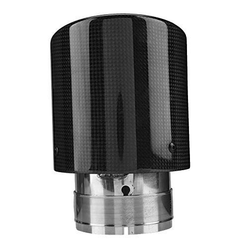 Suuonee Tubo de silenciador de escape, estilo de fibra de carbono Coche modificado Salida única Tubo de escape Punta del silenciador Cola Cola 80-114 mm Suuonee Tubo de silenciador de escape, estilo de fibra de carbono Coche modificado Salida única Tubo de escape Punta del silenciador Cola Cola 80-114 mm