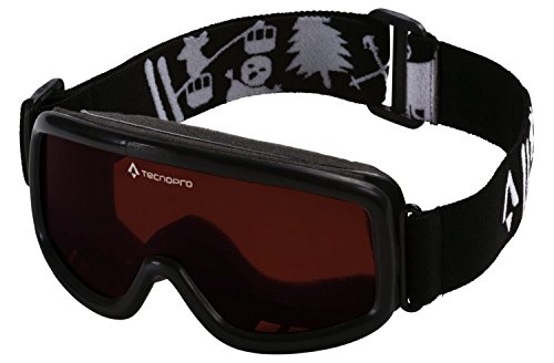 Tecno Pro Niños Mistral 2.0 – Gafas de esquí, Otoño-Invierno, Infantil, Color Negro, tamaño 2