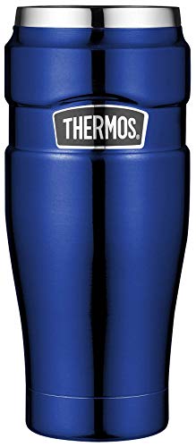 THERMOS Stainless King 4002.255.047 - Vaso térmico (acero inoxidable, 470 ml, apto para lavavajillas), color azul THERMOS Stainless King 4002.255.047 - Vaso térmico (acero inoxidable, 470 ml, apto para lavavajillas), color azul