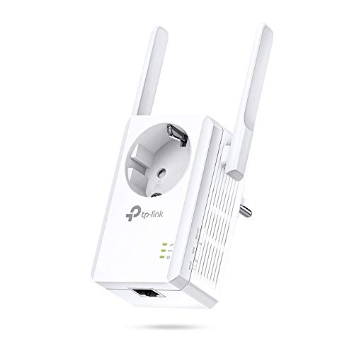 TP-Link TL-WA860RE - Repetidor de red Wifi extensor amplificador de cobertura(Puerto Ethernet, 10/100 mbps, con enchufe, 300 Mbps, 2 antenas)