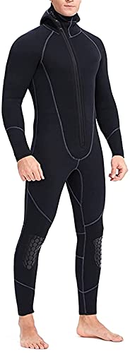 Traje de neopreno Moda Hombre 5mm Traje de Buceo de Neopreno de Buceo de Buceo de Buceo con Capucha con Capucha con Cremallera con Cremallera Cuerpo Completo para Surfear natación Deportes acuáticos