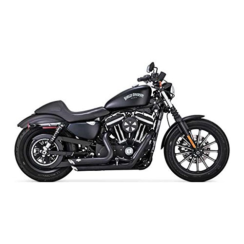 Tubo de escape Vance & Hines Shortshots Staggered – negro para Harley Davidson Sportster de 2014 a 2018