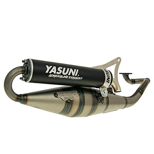 Tubo de escape Yasuni Scooter Z negro – Yamaha Jog R 50 AC (aire) tipo: SA22