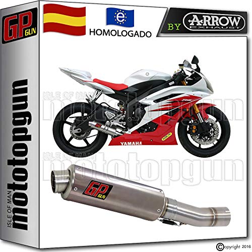 TUBO DE ESCPAE GP GUN by ARROW ACERO COMPATIBLE CON YAMAHA YZF 600 R6 2006 06 2007 07 2008 08 73531TG