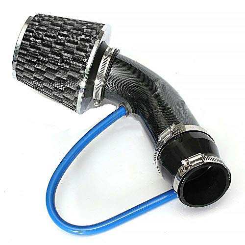 Universal 76MM Kit De Admisión De Aire Frío, Sistema De Admisión De Aire Frío Filtro De Admisión De Aire Frío Tubo De Admisión Alimentación De Entrada(Fibra de Carbon) Universal 76MM Kit De Admisión De Aire Frío, Sistema De Admisión De Aire Frío Filtro De Admisión De Aire Frío Tubo De Admisión Alimentación De Entrada(Fibra de Carbon)