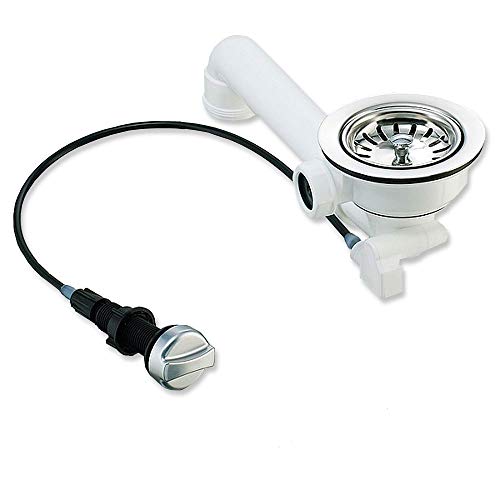 Válvula excéntrica universal de ahorro de espacio, diámetro de 114 mm (3 1/2 pulgada) con salida para conexión de desbordamiento y accionamiento de cuerda giratoria. Válvula excéntrica universal de ahorro de espacio, diámetro de 114 mm (3 1/2 pulgada) con salida para conexión de desbordamiento y accionamiento de cuerda giratoria.