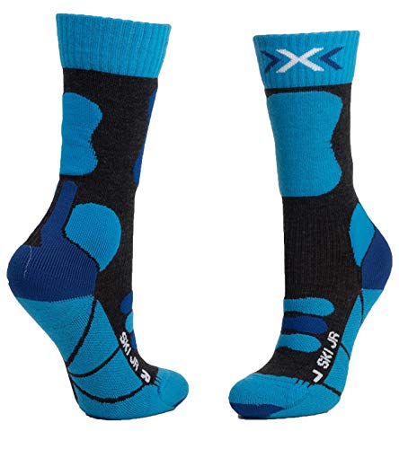 X-Socks Calcetines de esquí unisex para niños 4.0., Unisex niños, Calcetines., XS-SS00W19J-G285-27/30, gris oscuro/E, 27W x 30L